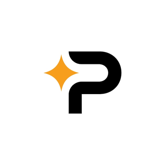 Letter P Star logo icon design Creative template for company and business