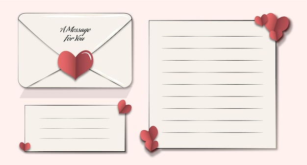 letter paper valentine's day loving letter love mail envelop label and vintage paper