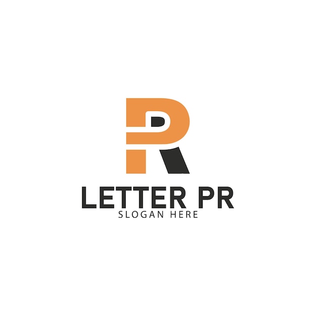 letter pr logo minimalist monogram modern