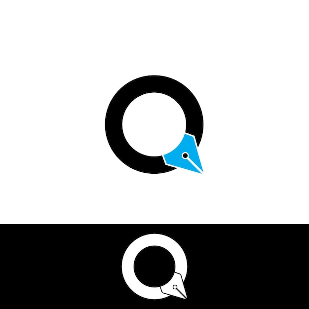 Letter Q Pen Logo