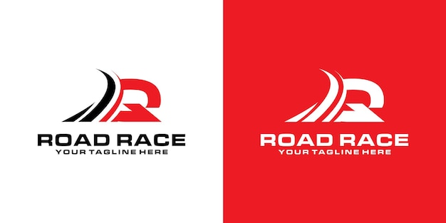 letter Q and road racing logo designs racing logos asphalt asphalt roads automotive and workshops