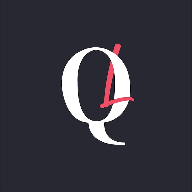 Vector letter ql logo perfectly blended initials ql letter logo design