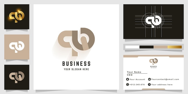 Letter qQ or qO monogram logo with business card design