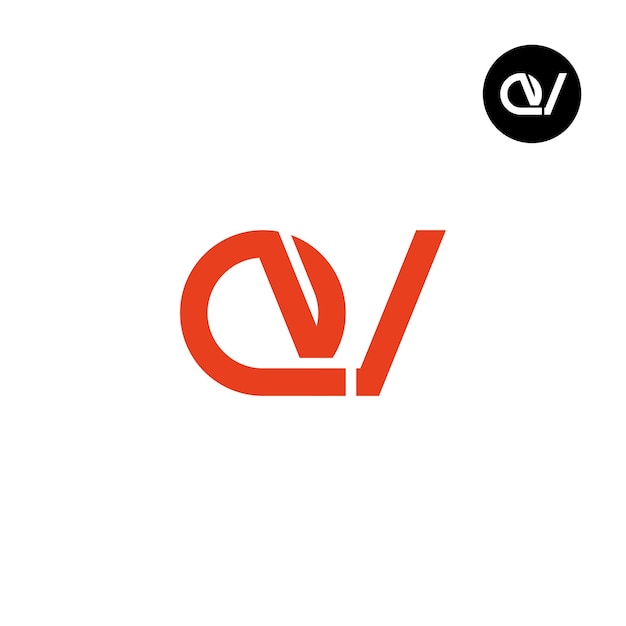 Letter QV Monogram Logo Design