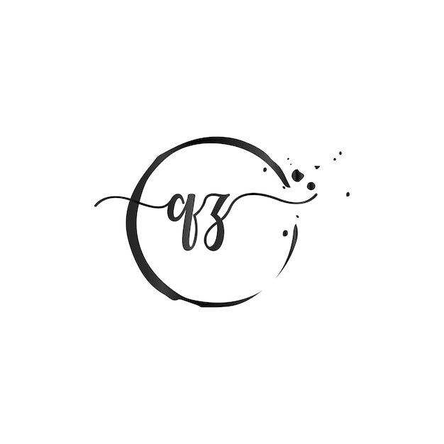 Letter qz Monogram design elements graceful template Industry fashion logo