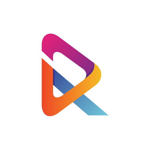 Letter R Arrow Logo Vector