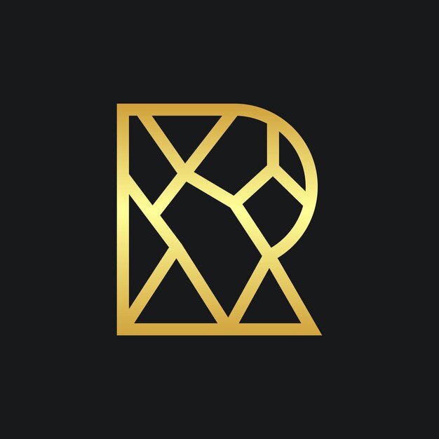 Vector letter r luxury logo design