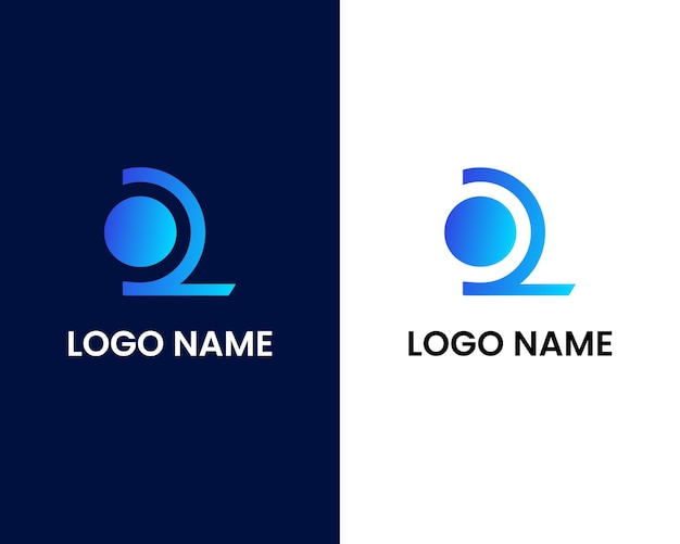 letter r and  o modern logo design template