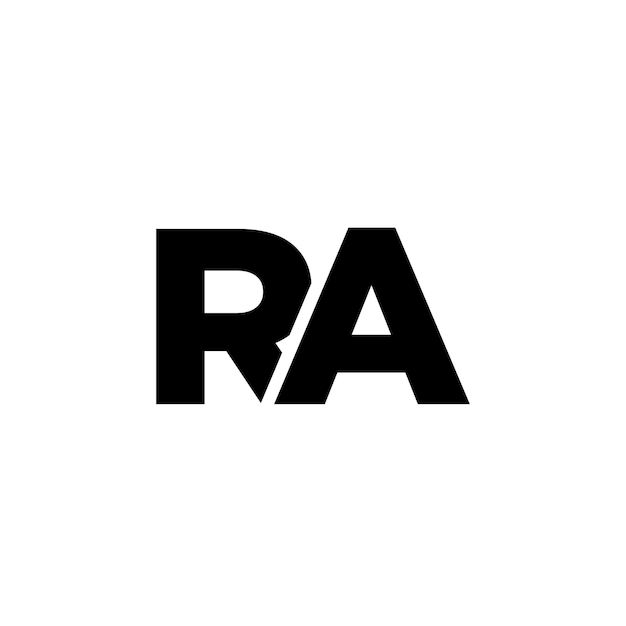 Letter R and A RA logo design template Minimal monogram initial based logotype