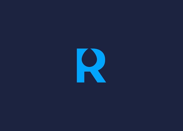 letter r with water drops logo icon design vector design template inspiration