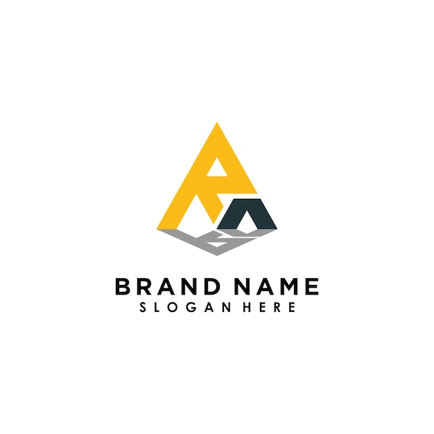 Letter ra logo design with creative concept premium vector