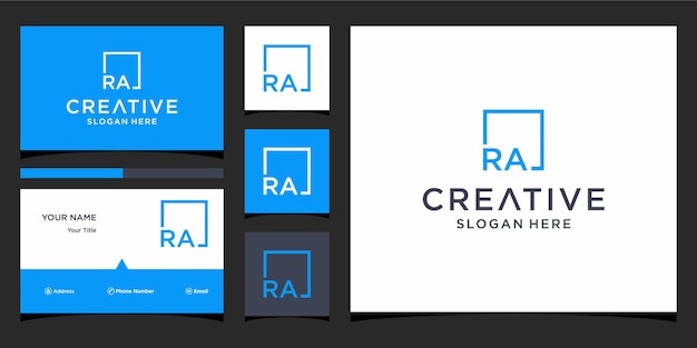 Letter RA logo design