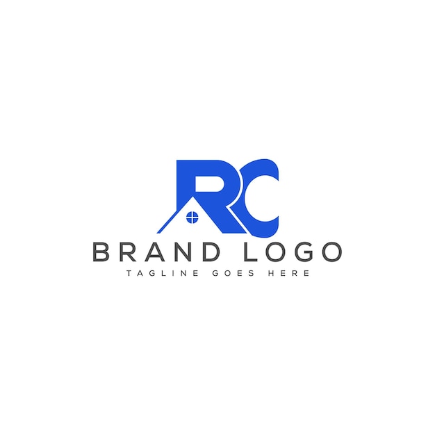 Vector letter rc logo design vector template design for brand