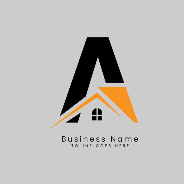 Vector a letter real estate logo vector illustration template concept design logo for property business