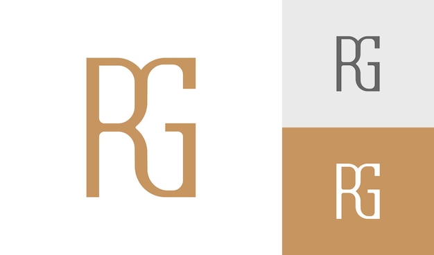 Vector letter rg initial monogram logo design