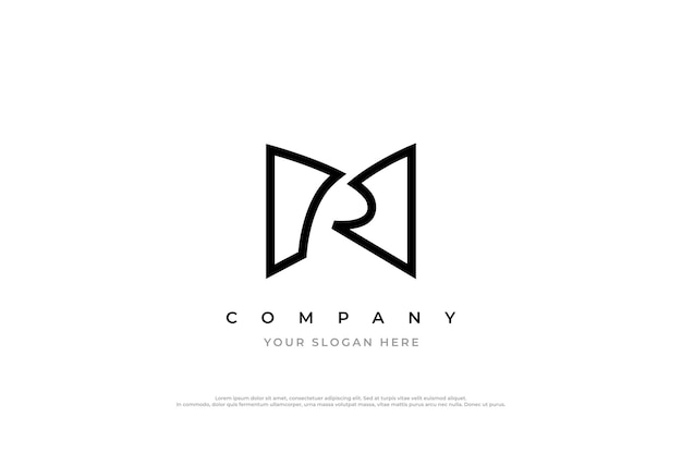 Vector letter rm or mr monogram logo design