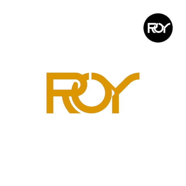 Vector letter roy monogram logo design