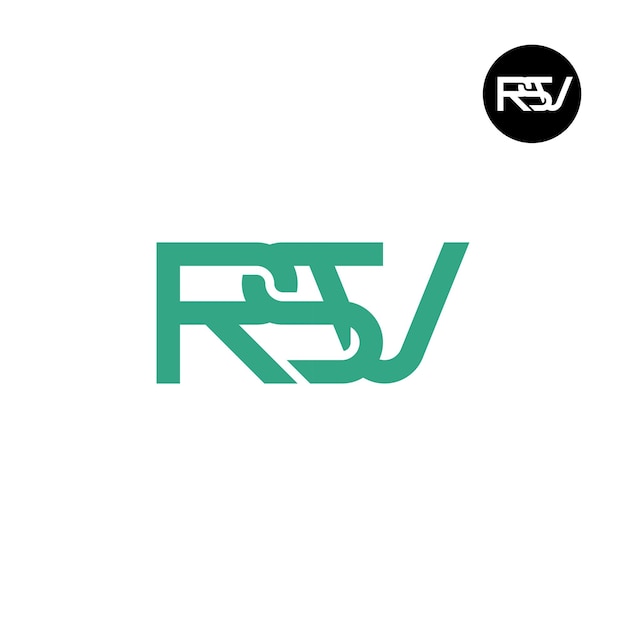 Vector letter rsv monogram logo design