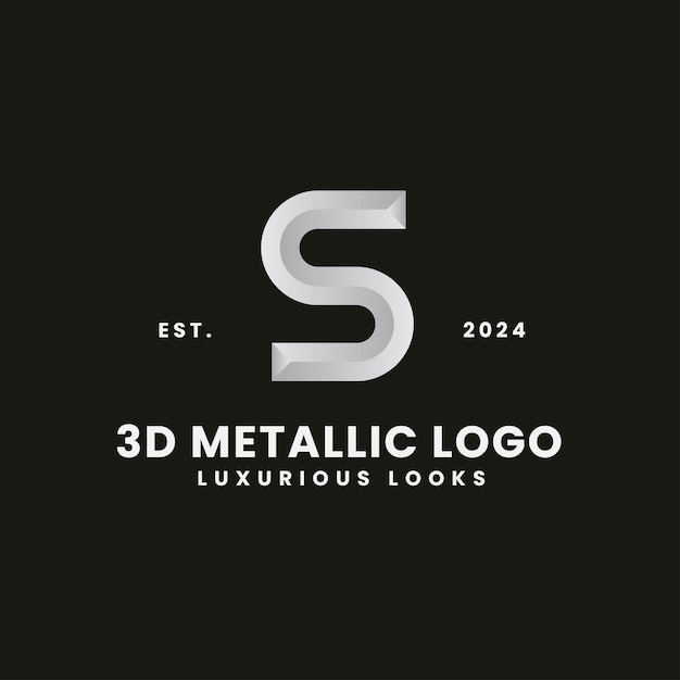 Letter S 3D Monochrome Concept Logo Royal And Classic Branding