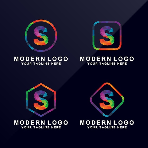 Letter S colorful logo design