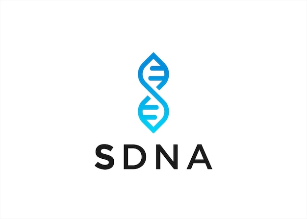 letter s dna logo design vector illustration