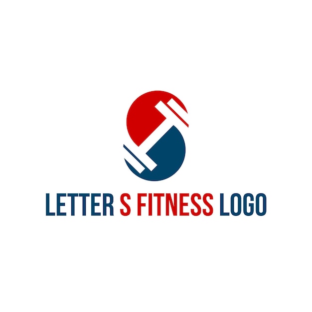 Letter S dumbbell fitness logo