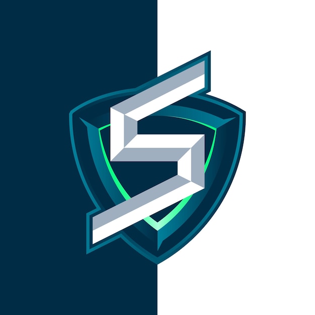 letter S esports shield logo