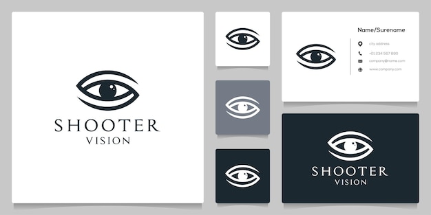 Letter S eye logo design with business card