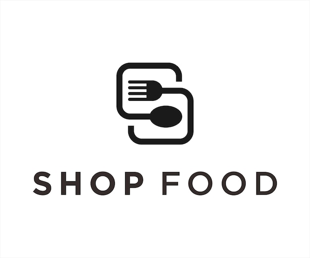 Letter S Food Logo Design Vector Illustration