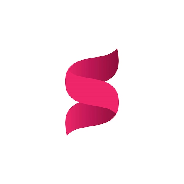 Letter S initial pink logo icon design template elements