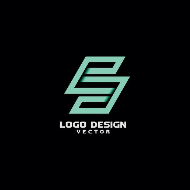 Letter S Line Art Typography Logo Design