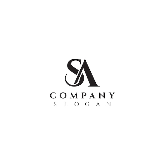 Letter s logo collection and initial sa logo design template