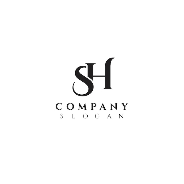 Letter s logo collection and initial sh logo design template