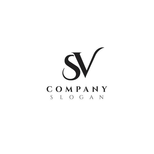 Letter s logo collection and initial sv logo design template