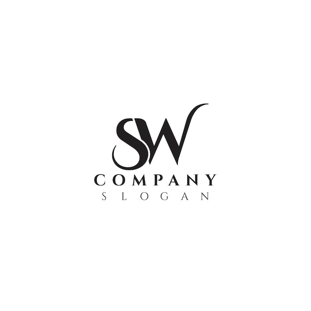 Letter s logo collection and initial sw logo design template