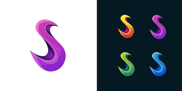 Letter s logo colorful template