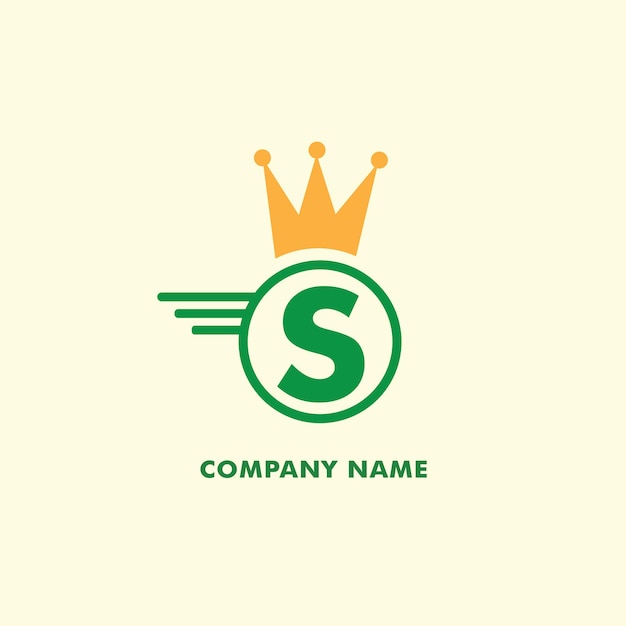 Letter S logo in in a crown for business identity