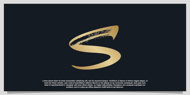 Letter S logo design gradient luxury design illustration Premium Vector