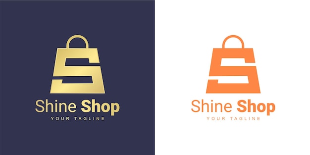 The letter S logo has a shopping concept