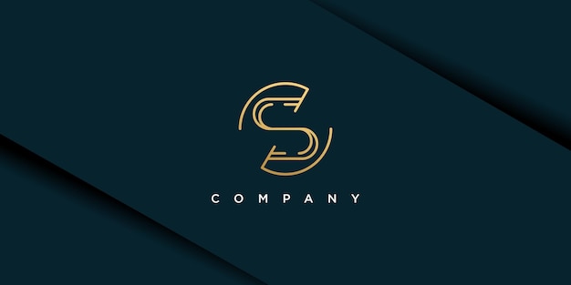 Letter S logo with creative and unique style concept design icon premium vector