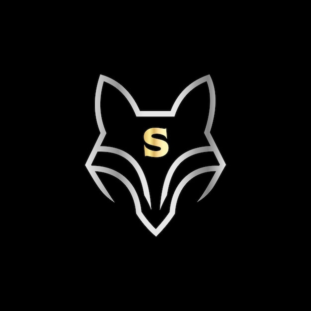 Letter S Monogram design template Business sign identity label badge Fox Logo Design