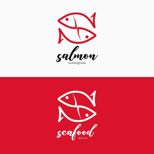 Letter S Monogram Fish Shop Restaurant Seafood Menu Logo Design Vector