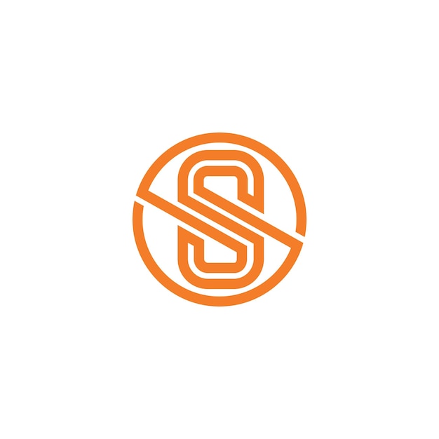 Letter S Round logo Vector image