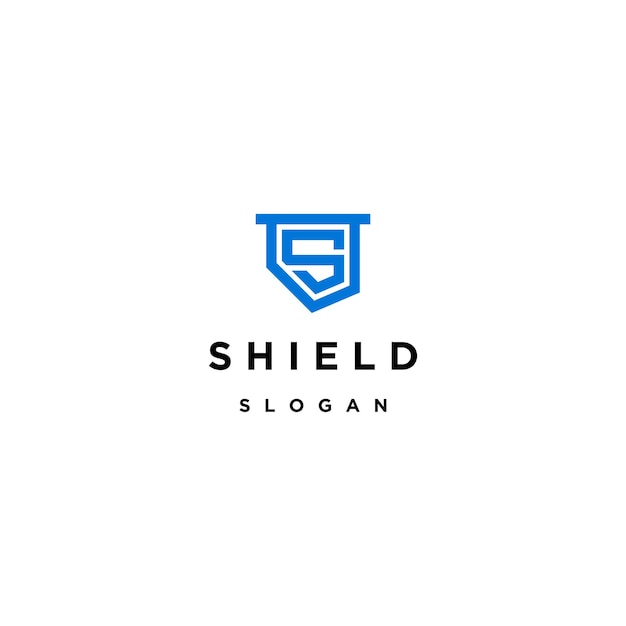 Letter S shield logo icon design template