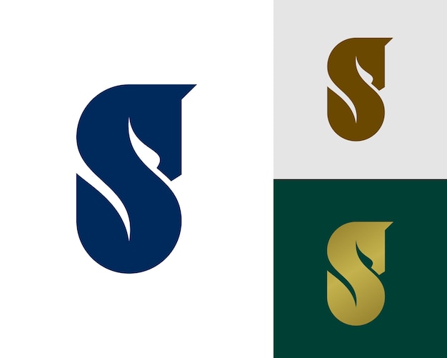 letter S for special horse logo design unique