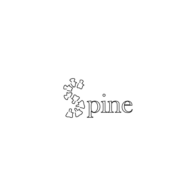 Letter s spine. Vector icon template