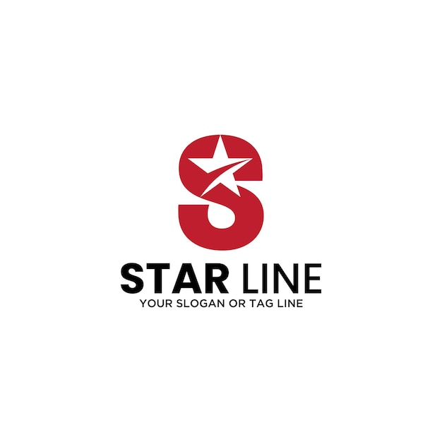 Letter S STAR LINE logo design