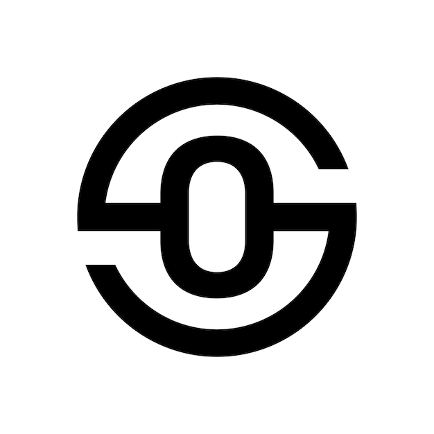 Letter S symbol Combination with Letter O