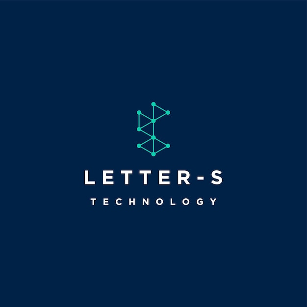 Letter S tech logo icon design template