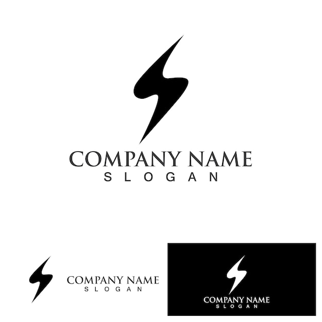 Letter S Thunder electric lightning logo vector illustration designFlash S Letter Logo Electrical Bolt Logo Vector